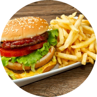 Hamburguesa con Patatas